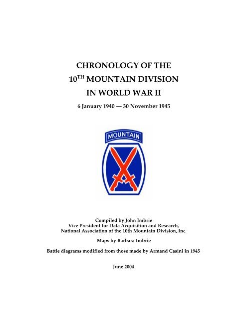 10th MTN Index ww2, PDF, Military Units And Formations