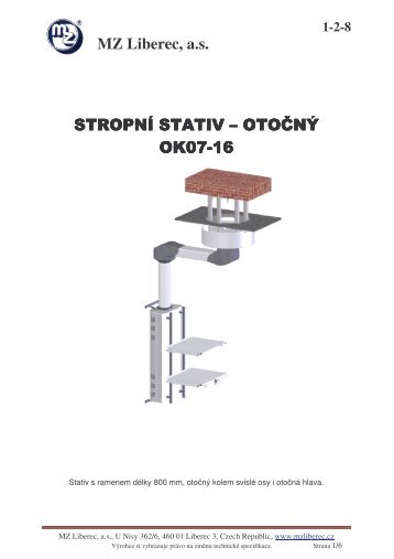 1-2-8 StropnÃ­ stativ-otoÃ¨nÃ½ OK07-16 - MZ Liberec