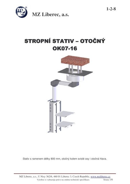 1-2-8 StropnÃ­ stativ-otoÃ¨nÃ½ OK07-16 - MZ Liberec