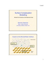 Surface Complexation Modelling - University of Bristol