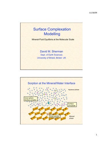 Surface Complexation Modelling - University of Bristol