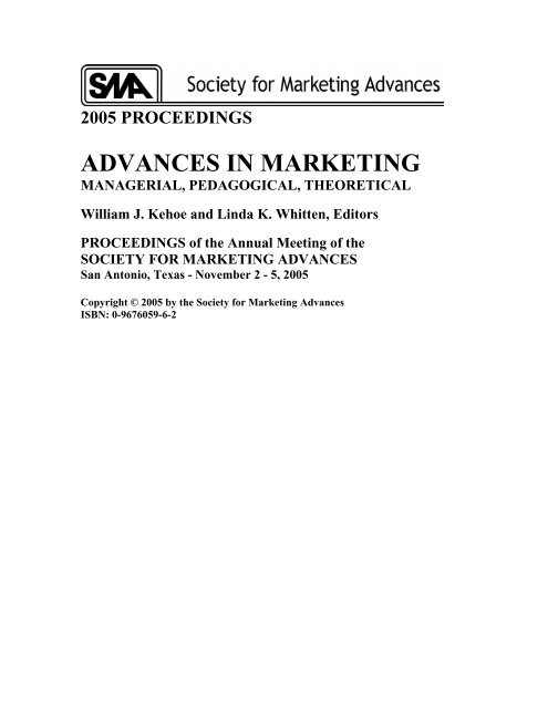 advances in marketing - Small Business Advancement National ...