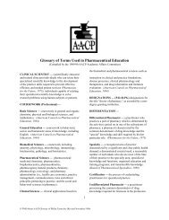 Glossary of Terms Used in Pharmaceutical Education - AACP