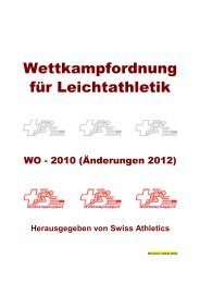 Wettkampfordnung für Leichtathletik - Fédération Suisse de Marche