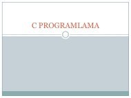 C Programlama Program AkÄ±Å Kontrolleri