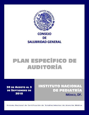 Plan de Auditoria - Instituto Nacional de PediatrÃ­a