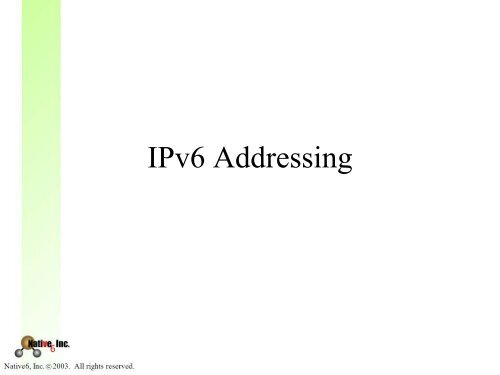 IPv6 Addressing
