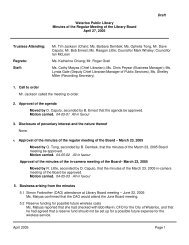 April 2005 Page 1 Draft Waterloo Public Library Minutes of the ...