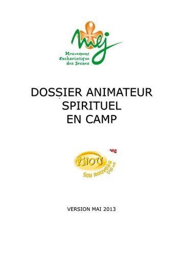 Animateur Spirituel en camp FNOU - MEJ