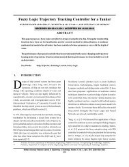 Fuzzy Logic Trajectory Tracking Controller for a Tanker - Mehran ...