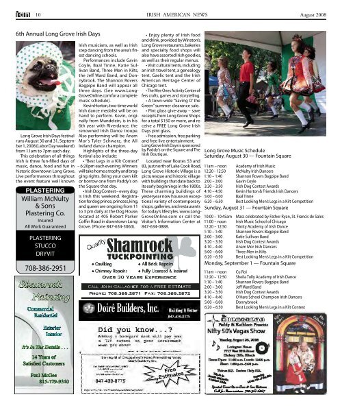 August 2008 - Irish American News