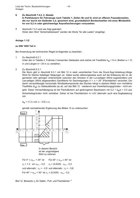 Muster - Liste der Technischen Baubestimmungen ... - Tischler.de
