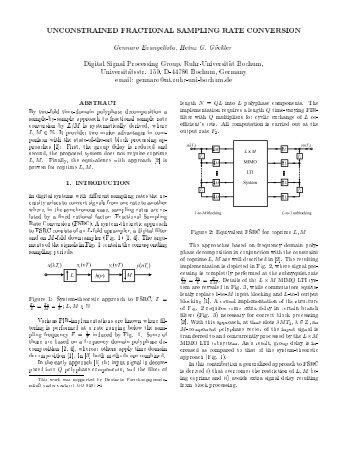 UNCONSTRAINED FRACTIONAL SAMPLING RATE CONVERSION