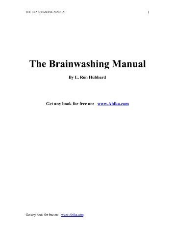 The Brainwashing Manual (PDF) - American Patriot Friends Network