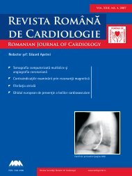 Nr. 4, 2007 - Romanian Journal of Cardiology