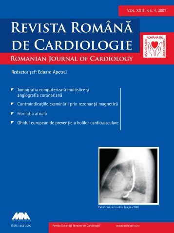 Nr. 4, 2007 - Romanian Journal of Cardiology