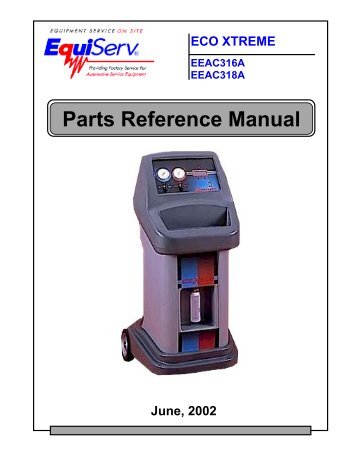 Parts Reference Manual - Snap-on Equipment