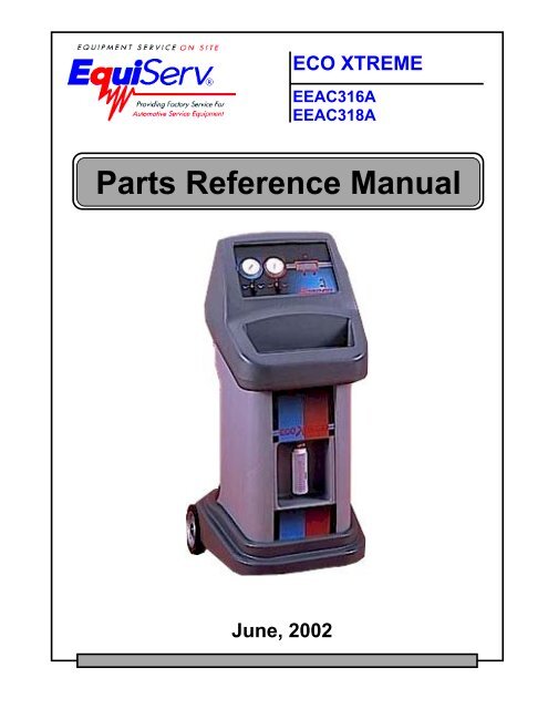 Parts Reference Manual - Snap-on Equipment