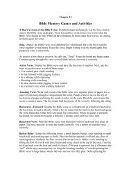 Chapter 12 Bible Memory Games and Activities - WMU