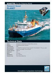 Research Vessel PLANET Technical Data - Schottel GmbH