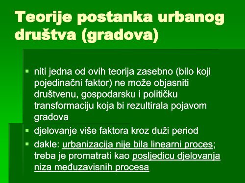 Razvoj gradova kroz povijest