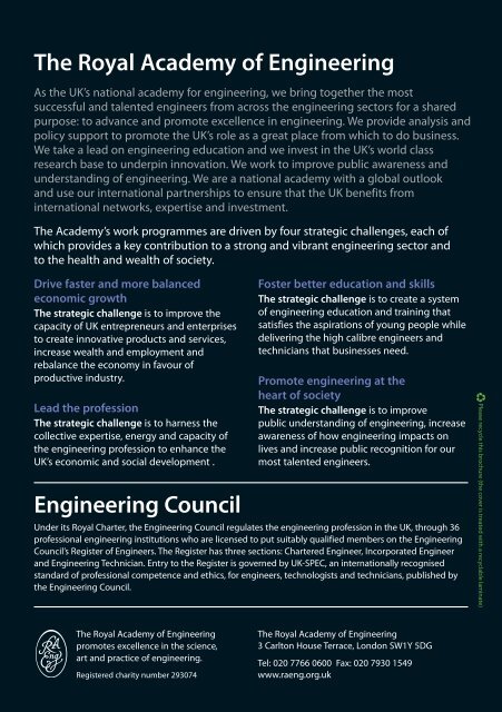 Statement of Ethical Principles - Engineering Council