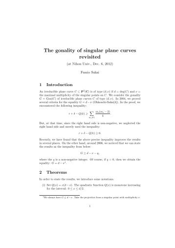 The gonality of singular plane curves revisited