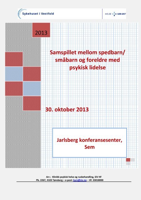 Samspillet mellom spedbarn 301013 - Sykehuset i Vestfold