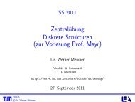 ZentralÃƒÂ¼bung Diskrete Strukturen (zur Vorlesung Prof. Mayr)