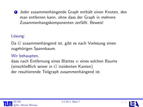 ZentralÃƒÂ¼bung Diskrete Strukturen (zur Vorlesung Prof. Mayr)