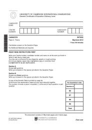 UNIVERSITY OF CAMBRIDGE INTERNATIONAL EXAMINATIONS ...