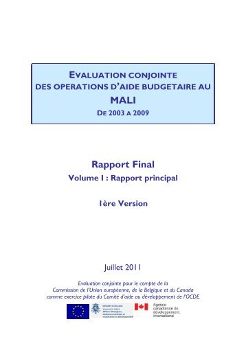 Rapport Final MALI - Oxford Policy Management