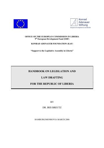 handbook on legislation and law drafting for the republic of liberia