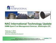 NAC International Technology Update - RAMPAC