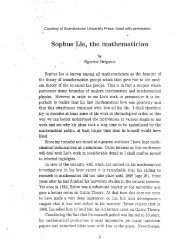 Sophus Lie, the mathematician