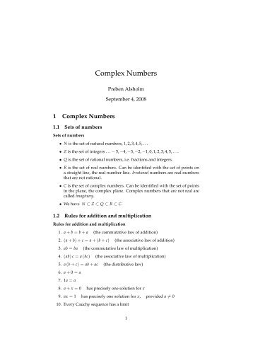 Complex Numbers