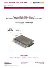 Patented SXO-75 SynClock+ - Spectratime