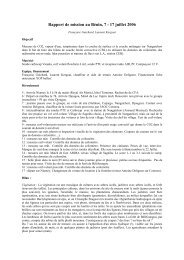 Rapport de mission au BÃ©nin, 7 - 17 juillet 2006