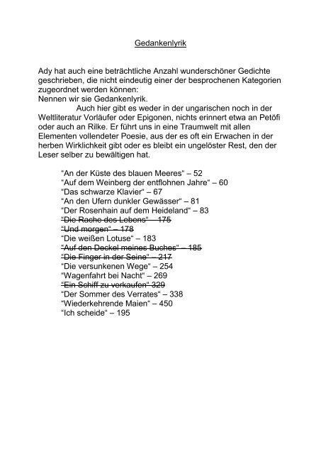 Gedichte von Ady Endre Ãbersetzung - worksheet