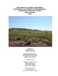 PRELIMINARY ECONOMIC ASSESSMENT ... - Aura Minerals Inc.