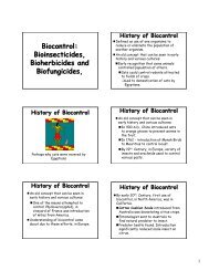 Biocontrol: Bioinsecticides, Bioherbicides and Biofungicides ...