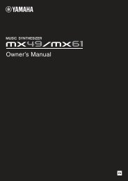 MX49/MX61 Owner's Manual - Motifator.com