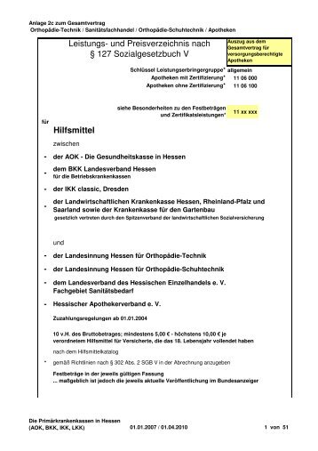 Kennzeichen Hilfsmittel - Aok-Gesundheitspartner