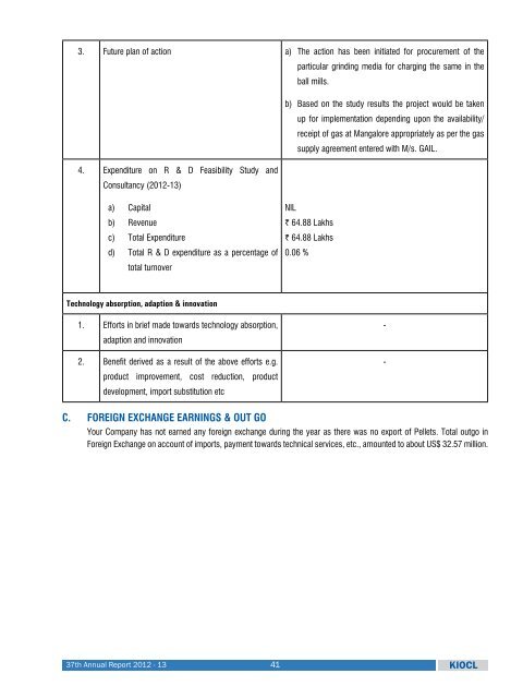 Download the Annual Report 2012-13. - kiocl limited