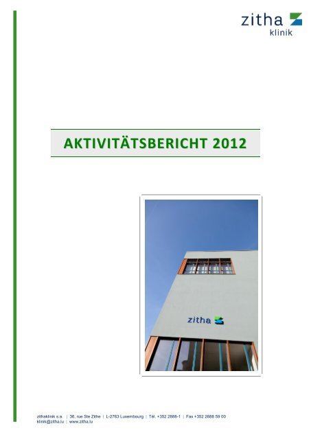 AKTIVITÃ„TSBERICHT 2012 - Zitha