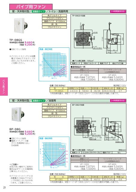 日立換気扇総合カタログ - 株式会社 日立産機システム