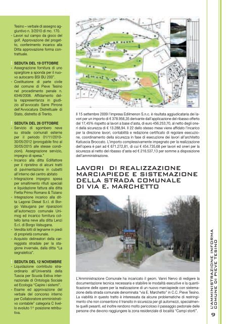 Anno IV - Numero 2 - Dicembre 2010 - Comune di Pieve Tesino