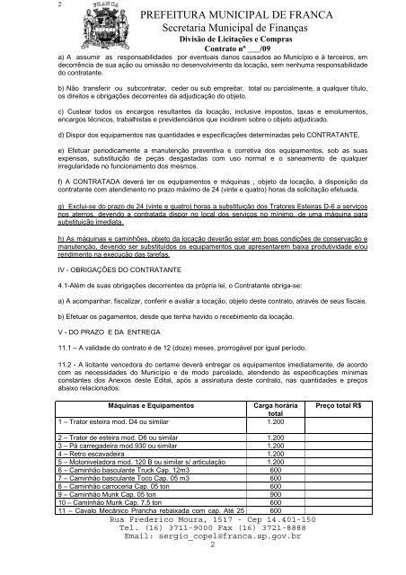 CC 006 09 - Minuta contrato LOCAÇÃO DE MÁQUINAS