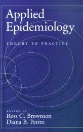 Applied Epidemiology Theory to Practice