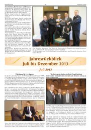 Jahresrückblick Juli bis Dezember 2013 - Wittlich